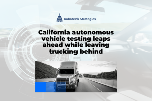 California autonomous vehicle testing leaps ahead while leaving trucking behind
